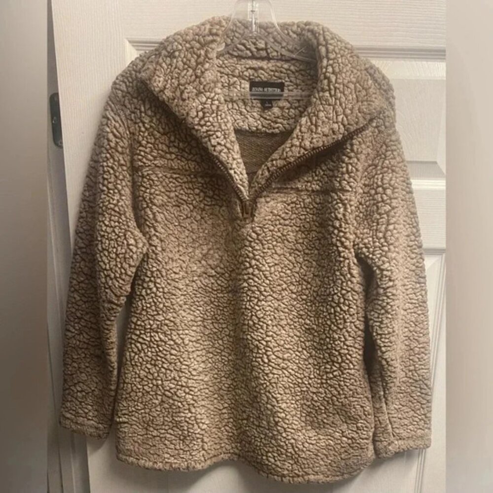 Zenana Outfitters Boutique Sherpa Quarter Zip Pullover Size Large